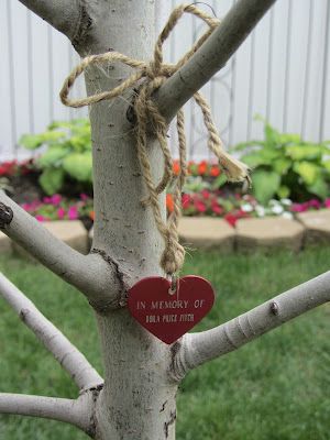 Memory Trees, Memorial Tree, Honoring Loved Ones At Wedding Tree, Tags For Memory Tree, Plant A Tree In Memory Of A Loved One, Memorial Tree Plaque Ideas, Garden Plant Markers, Memorial Markers, Memory Tree