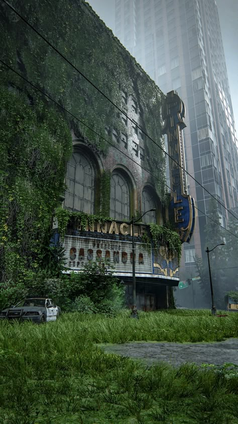 Tlou Seattle, Apocalypse Landscape, Dystopian Aesthetic, Abandoned City, Apocalypse World, Apocalypse Aesthetic, Post Apocalyptic Art, The Last Of Us2, Post Apocalypse