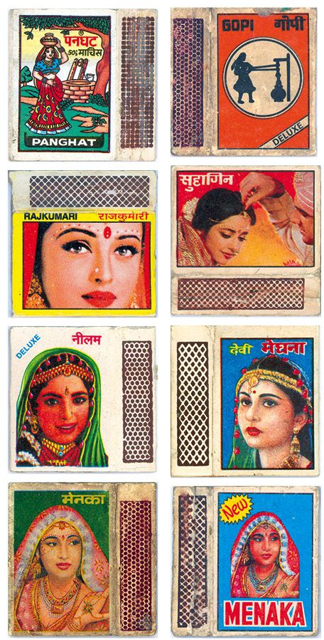 500 striking Indian matchbox labels gathered by Shahid Datawala Matchbox Aesthetic, Indian Nostalgia, Indian Graphics, Indian Graphic Design, Desi Art, Indian Illustration, Match Boxes, Matchbox Art, Vintage India