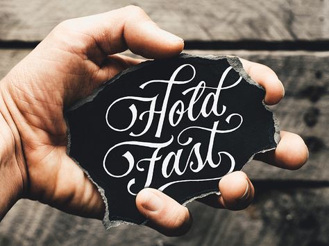 Test everything; hold fast what is good. by Nicolas Fredrickson Nicolas Fredrickson, Hold Fast Tattoo, Heart Letters, Traditional Hand Tattoo, Cursive Tattoos, Hand Drawn Type, Graphic Design Blog, Typo Logo, Hold Fast