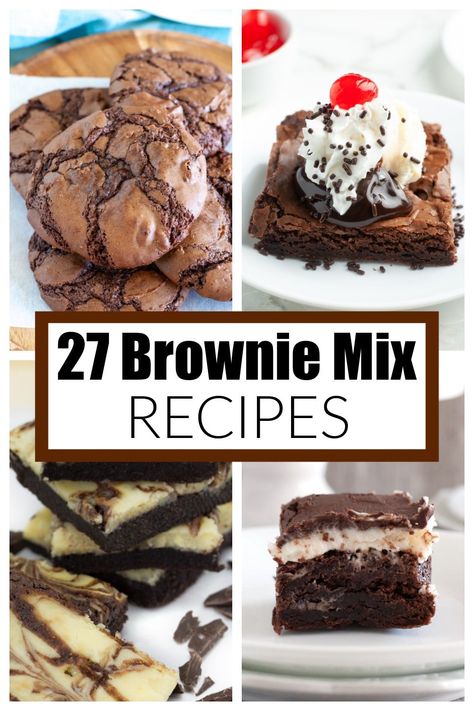 Brownie Recipes Boxed, Brownie Mix Desserts, Best Brownie Mix, Fun Cookie Recipes, Boxed Brownie Recipes, Ghirardelli Brownie Mix, German Chocolate Brownies, Brownie Mix Recipes, Cake Mix Brownies