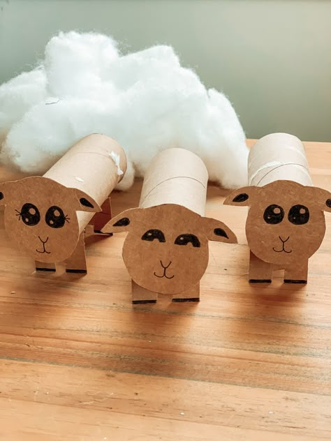 Sheep Crafts For Preschoolers, Good Friday Crafts For Kids, Lamb Crafts For Preschoolers, Sheep Crafts Preschool, Diy Sheep Craft, Sheep Crafts For Kids, Sheep Decorations, Craft Sheep, Farm Theme Crafts