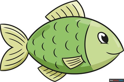 Learn How to Draw an Easy Fish: Easy Step-by-Step Drawing Tutorial for Kids and Beginners. See the full tutorial at https://easydrawingguides.com/how-to-draw-an-easy-fish/ . Easy Fish Painting, Fish Art For Kids, Cute Fish Drawing, Fish Drawing Easy, Fish Drawing For Kids, Easy Nature Drawings, Easy Fish Drawing, Drawing Fish, Fish Outline