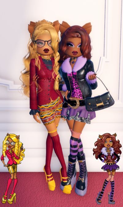 Clawdeen Dti Outfit, Dress To Impress Clawdeen Wolf, Clawdeen Wolf Dress To Impress, Clawdeen Dress To Impress, Dti Cosplay Fits, Mh Clawdeen, Monster High Cosplay, Wolf Dress, Duo Dress