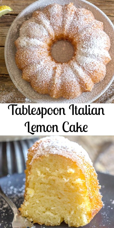 Italian Lemon Cake, Coconut Dessert, Lemon Dessert Recipes, Brownie Desserts, Moist Cake, Dessert Cake Recipes, Cake Easy, Bundt Cakes Recipes, Easy Italian