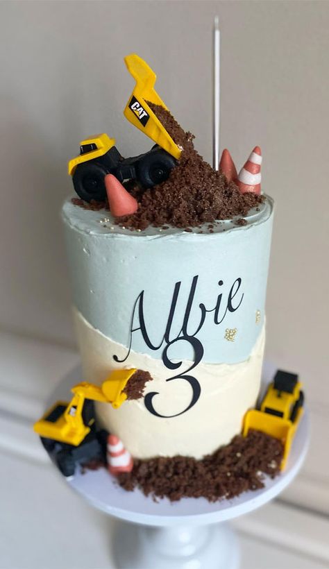 digger theme cake, construction theme cake, digger cake, digger theme birthday cake, construction theme birthday cake, digger birthday cake ideas, builder theme cake, birthday cake, children birthday cake Cake Construction Theme, Construction Theme Birthday Cake, Cake Digger, Birthday Cake Construction, Cake Ideas Blue, Digger Birthday Cake, Construction Theme Cake, Excavator Cake, 23 Birthday Cake