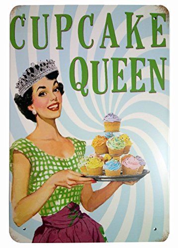 Iklan Vintage, Poster Grafico, Vintage Cupcake, Cupcake Queen, Vintage Housewife, Metal Wall Sign, Retro Humor, Vintage Advertisement, Advertising Signs