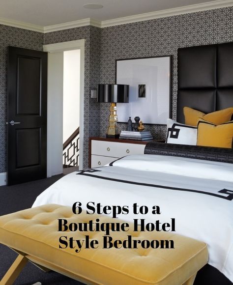 6 Steps to a Boutique Hotel-Style Bedroom Hotel Interior Bedroom, Boutique Bedroom, Hotel Inspired Bedroom, Boutique Hotel Style, Boutique Hotel Bedroom, Hotel Style Bedroom, Boutique Hotels Interiors, Hotels In Bali, Boutique Hotel Room