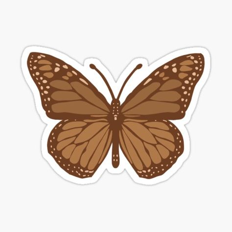 Brown Printable Stickers For Journal, Brown Journal Stickers, Aesthetic Brown Butterfly, Cute Brown Stickers, Brown Aesthetic Stickers, Beige Stickers, Stickers Aesthetic Vintage, Stickers No Background, Brown Stickers