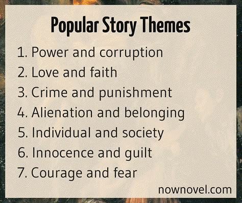 How to choose good themes for stories: 5 tips Theme Ideas For Writing, Settings For Stories, Themes For Story Writing, Themes Writing, Themes In Stories, Theme Writing, Themes For Books, Character Theme Ideas, Story Themes Writing