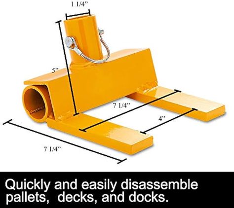 Pallet Buster | Deck Wrecker - Head Only - Best Wrecking Bar for Breaking Pallets - Steel Head - 2 Secure Locking Pins - Yellow - Molomax : Amazon.ca: Industrial & Scientific Pallet Breaker, Diy Fishing Rod Holder, Pallet Buster, Pallet Tool, Wood Pallet Crafts, Diy Tools Homemade, Garage Workshop Organization, Diy Projects Plans, Wood Splitter