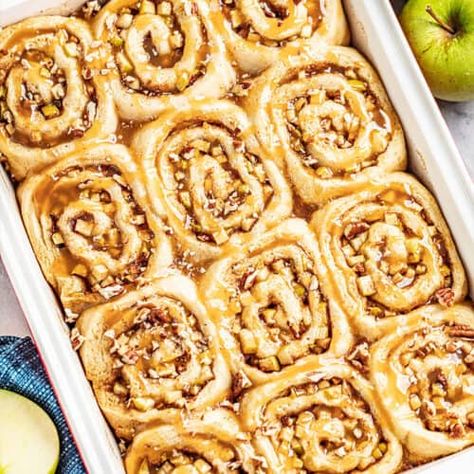 Caramel Apple Cinnamon Rolls, Farmhouse On Boone, Stay At Home Chef, Sweet Roll Recipe, Cheese Rolls, Sweet Potato Cinnamon, Apple Cinnamon Rolls, Cheese Rolling, Cinnamon Rolls Homemade