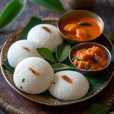 Idli is a beloved and iconic South Indian dish that has gained popularity not only in India but also internationally. These soft, spongy, and wholesome rice and lentil cakes are a staple of South Indian cuisine and are cherished for their simplicity, versatility, and health benefits. Idli is often served as a breakfast item but can be enjoyed throughout the day. Idli Sambhar Photography, South Indian Food Photography, South Indian Foods, Idli Recipes, Lentil Cakes, Idli Vada, Breakfast Indian, South Indian Dishes, Lentil Cake