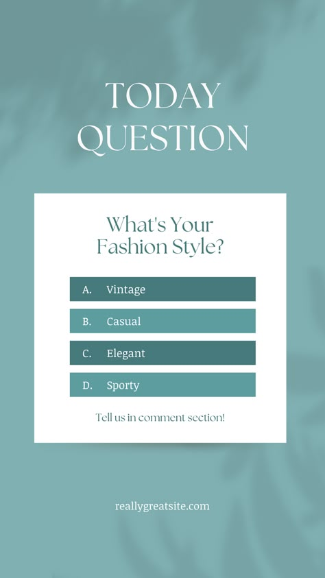 Mint Minimalist Fashion Option Question Instagram Story Canva Template😁#InstagramStoryTemplates #FreeDesignResources #SocialMediaTemplates #CreativeContentIdeas #PinterestInspiration Fashion Quiz Instagram, Story Ideas Instagram Questions, Fashion Questions Instagram, Minimalistic Story Ideas, New Post On Instagram Story, Interactive Instagram Story Ideas For Brands, Instagram Story Polls Ideas Fashion, Instagram Story Ideas Company, Fashion Polls Instagram