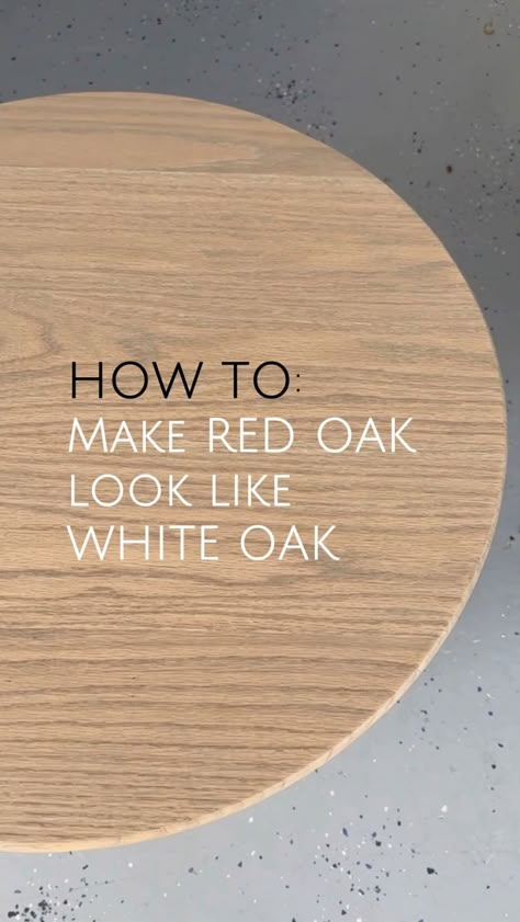 Love the look of white oak but can only find red oak and don’t like the pink undertones you see in the red oak? Well, here’s the perfect… | Instagram Ozark House, Red Oak Stain, Wood Refinishing, Red Oak Floors, How To Make Red, Refinish Furniture, Red Oak Wood, Refinishing Furniture Diy, Farm Living