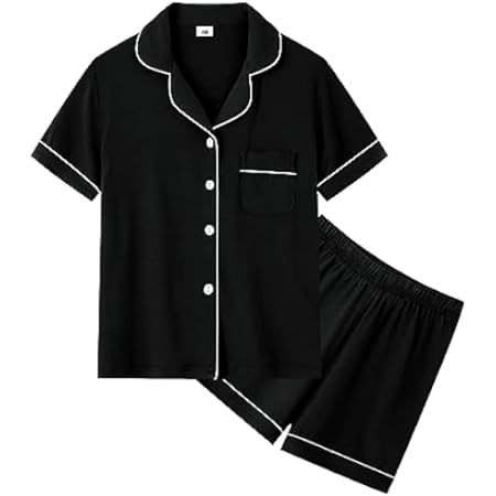 SWOMOG Silk Pyjamas for Girls Boys Baby Button-Down Pjs Sets Two-Piece Lounge Sets Classic Kids Silk Shorts Sleepwear Black : Amazon.co.uk: Fashion Two Piece Lounge Set, Sleepwear Black, Shorts Sleepwear, Satin Pjs, Silk Pyjamas, Baby Luggage, Classic Kids, Silk Shorts, Silk Pajamas