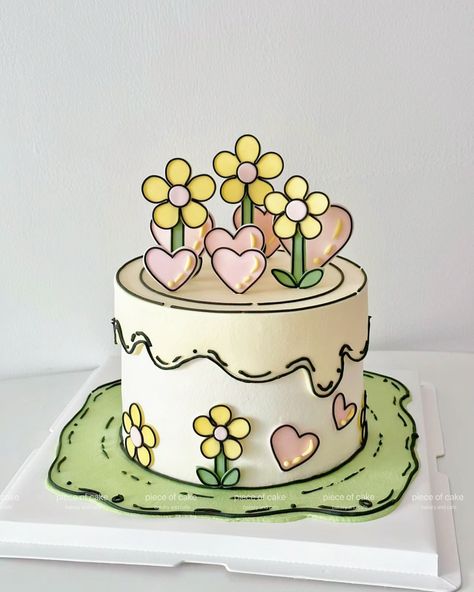 Cute Flower-themed Cakes! Delightful Designs for Every Occasion. #birthdaycake #dessert#cake#customcake… | Instagram Pinterest Cakes Birthday, New Year Cakes Ideas, Cute Cakes For Birthday, Cake Decorating With Flowers, 2d Cakes Design, Cake Designs Flowers, Cute Fondant Cakes, Cute Bday Cakes, Cake Theme Ideas