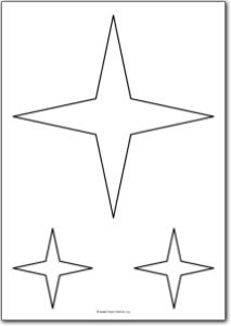 4 Pointed star shape | Free Printables. I want this stenciled on the guest bathroom ceiling in light grey 4 Pointed Star Tattoo, 4 Pointed Star, Pokemon Stencils, Star Template Printable, Four Pointed Star, Star Tattoo Meaning, Primitive Wall Decor, 4 Point Star, Bunny Coloring