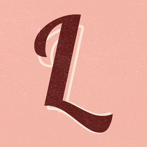 Letter L font printable a to z stylish lettering alphabet | free image by rawpixel.com / jingpixar Vintage Handwriting, Handwriting Cursive, 70s Font, Font Lettering, Cursive Font, A To Z, Lettering Alphabet, Handwriting, Alphabet