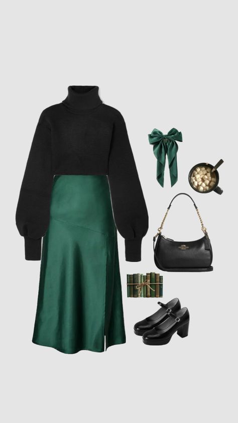 Christmas Outfit #christmas #outfit #style #fashion #beauty #christmasoutfit #outfitinspo #inspo #modest #modestfashion #green #winterfashion Green Skirt Outfit, Outfit Christmas, Skirt Outfit, Outfit Style, Green Skirt, Christmas Outfit, Style Fashion, Fashion Beauty, Skirt