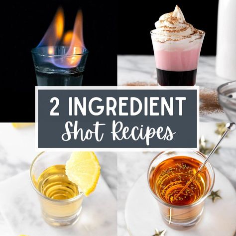 The Best 2 Ingredient Shots - The Littlest Crumb Good Shots Alcohol Easy, Easy Alcoholic Shots, Baileys Shots Recipes, Easy Mixed Shots, Shots With Frangelico, Easy Party Shots, Cool Shots Recipes, Easy Yummy Shots, Good Shots To Order