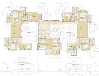 Family Village Plans, Family Compound Ideas Layout, Co Housing Community, Compound House, Multigenerational House Plans, Multigenerational House, Cluster House, Co Housing, Drawing Architecture