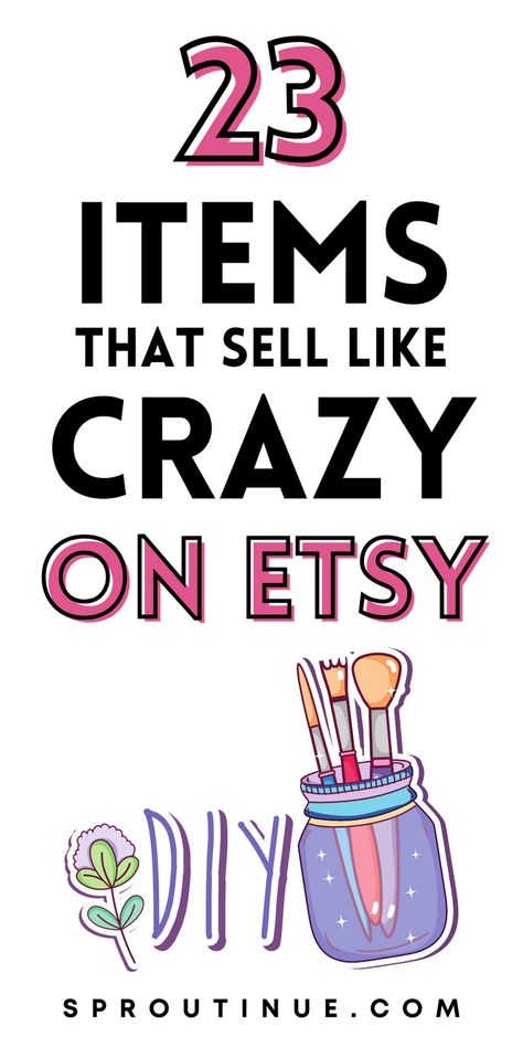 Selling on Etsy is very profitable if you know the best things to sell on Etsy. Things To Sell From Home, Things To Sell On Etsy Diy, Cool Things To Make And Sell, Craft Things To Sell, Diy Craft Ideas To Sell, Simple Things To Sell On Etsy, Personalized Things To Sell, Diy To Sell On Etsy, Etsy Best Selling Items 2023