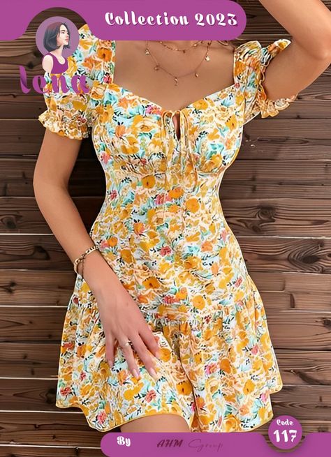 Short Chiffon Dress Casual Simple, Cute Floral Dresses Casual Knee Length, Short Picnic Dress, Floral Dress Short Casual, Short Dresses Casual Summer Cute Outfits, Picnic Dress Outfits Summer, Short Floral Dress Outfit, Flower Short Dress, Floral Print Dress Outfit