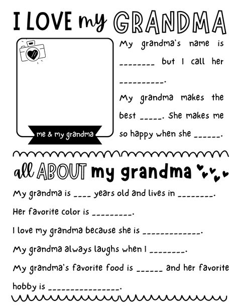 #1 Free Mothers Day Grandma Questionnaire Printable All About My Grandma, All About Grandma, 100 Chart Printable, Hundreds Chart Printable, Gift Idea For Grandma, Mothers Day Grandma, I Love My Grandma, Printable Flower Coloring Pages, Grandma Names