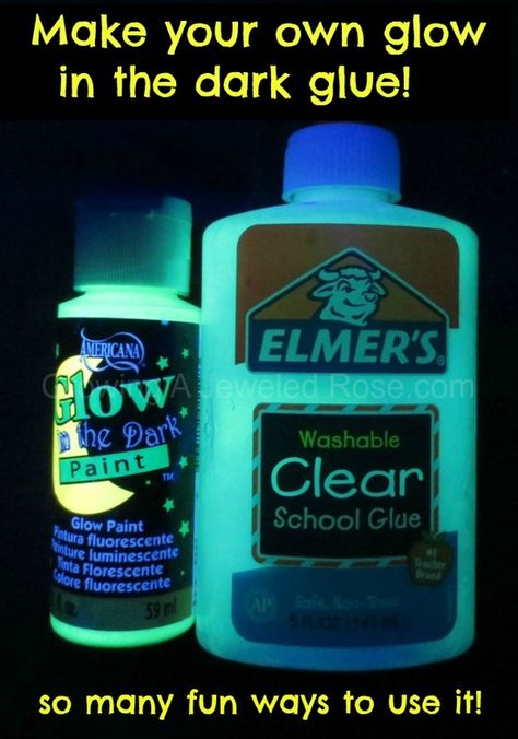 This glow in the dark glue costs under two dollars to make and there are so many fun ways to use it! Cave Quest, Glow In The Dark Paint, Craft Recipes, Hallowen Ideas, Glow Paint, Glow In The Dark Party, Dark Paint, Dark Party, Two Dollars