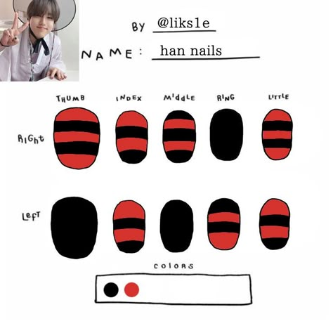 Han Nails, Skz Nail, Uñas Skz, Stray Kids Nails, Skz Nails, K Pop Nails, Pop Nails, Idol Nails, Graffiti Nails