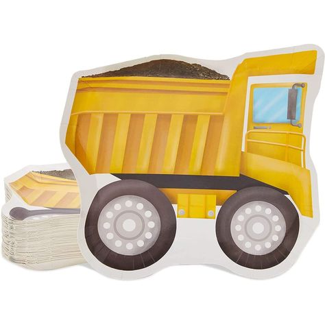 PRICES MAY VARY. SERVES 48: Our construction site plate set includes 48 die-cut plates in a fun haul truck shape; add to the dining table setting, classroom celebration, pizza party, or dessert table CONSTRUCTION BIRTHDAY PARTY: These die-cut paper plates feature a bright yellow construction truck, ideal for creating a celebratory atmosphere and a perfectly coordinated theme for your kid's party QUICK AND EASY CLEAN-UP: This building site paper plate set is an ideal alternative to traditional pl Construction Theme Birthday Party, Birthday Party Plates, Plastic Party Plates, Construction Birthday Party, Construction Zone, Construction Birthday Parties, Birthday Inspo, Grasshoppers, Construction Theme