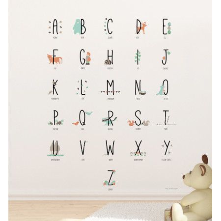 Found it at Temple & Webster - Woodland Animal Alphabets Wall Decal http://www.templeandwebster.com.au/daily-sales/p/Kids%27-Art-Updates-Woodland-Animal-Alphabets-Wall-Decal~LSBO1207~E9156.html?refid=SBP.yn2spFdmkzNuhU2hCYAzAkHR9XykFUE3pvdAHeBSQ0s Alphabet Wall Decals, Woodland Alphabet, Woodland Nursery Wall, Woodland Nursery Wall Art, Woodland Wall Art, Alphabet Wall Art, Abc Poster, Kids Room Wall Decals, Art Alphabet