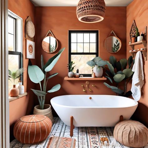 Boho chic bathroom