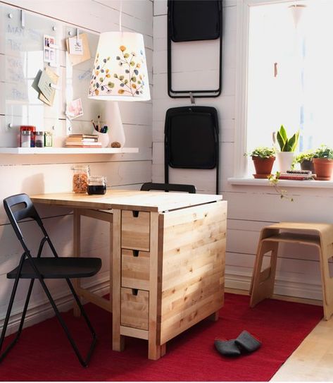 Hackers Help: How to paint this Norden Gateleg table? Ikea Folding Table, Norden Gateleg Table, Ikea Small Spaces, Tiny Dining Rooms, Ikea Dining Room, Kids Study Desk, Ikea Dining, Craft Table Diy, Ikea Kids