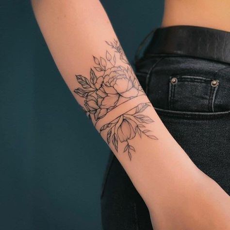 Arm Cuff Tattoo, Bunami Ink, Lace Sleeve Tattoos, Tattoo Band, Wrap Around Tattoo, Around Arm Tattoo, Cuff Tattoo, Wrap Tattoo, Forearm Band Tattoos