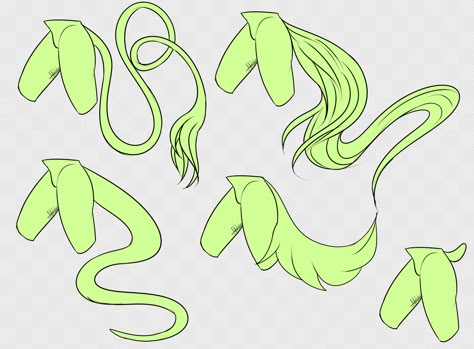 Drawing Tails On People, Tail Types Drawings, Person With Tail Drawing Reference, Cryptid Reference, Fantasy Tails Drawing, Different Types Of Tails, Tail Ideas For Ocs, Tail Art Reference, Tails Drawing Reference