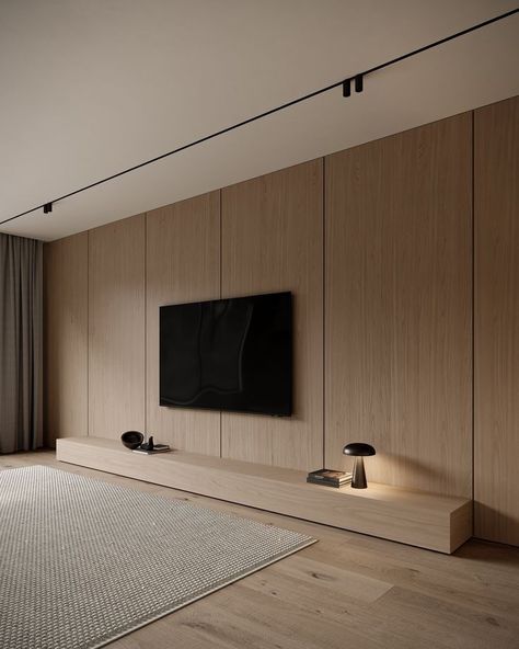 Tv Wall Decor Living Room, Bedroom Tv Wall, Tv Fal, Japandi Living Room, Japandi Living, Modern Tv Wall, Tv Room Design, Japandi Interior, Tv Wall Decor