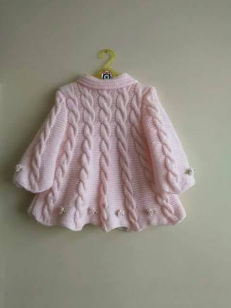 Shrug Knitting Pattern, Diy Cardigan, Poncho Knitting Patterns, Knit Baby Sweaters, Baby Cardigan Knitting Pattern, Knitted Baby Clothes, Baby Coat, Baby Knits