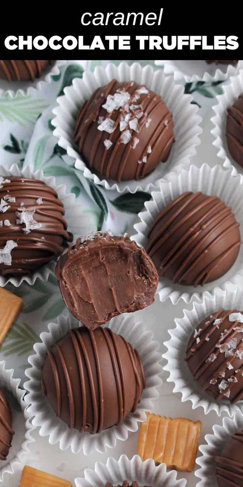 Caramel Treats Easy, Cream Filled Chocolate Candy Recipes, Easy Dark Chocolate Truffles, Chips Ahoy Truffles, Chocolate Caramel Candy Recipe, Chocolate Dipped Truffles, Austrian Chocolate Balls, Chocolate Bourbon Truffles, Chocolate Caramel Bars Easy Recipes