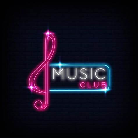 Lofi Music Logo, Neon Logo Ideas, Song Logo Music, Music Logo Aesthetic, Music Logo Design Symbols, Music Club Logo, Youtube Music Logo, Music Club Poster, Starmaker Logo