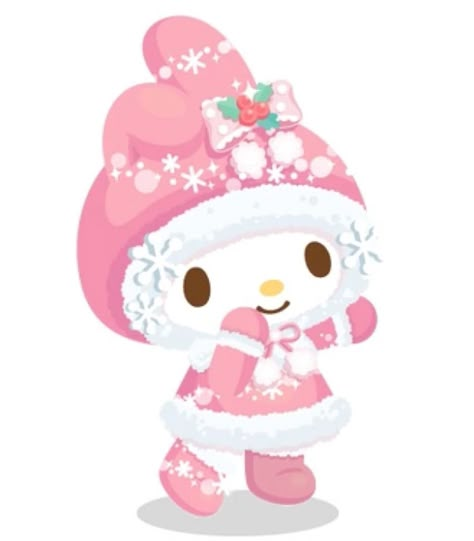 My Melody My Melody Christmas Icon, Winter My Melody, Kawaii Winter Aesthetic, My Melody Christmas Pfp, My Melody Christmas Wallpaper, Christmas My Melody, My Melody Winter, My Melody Christmas, Melody Christmas