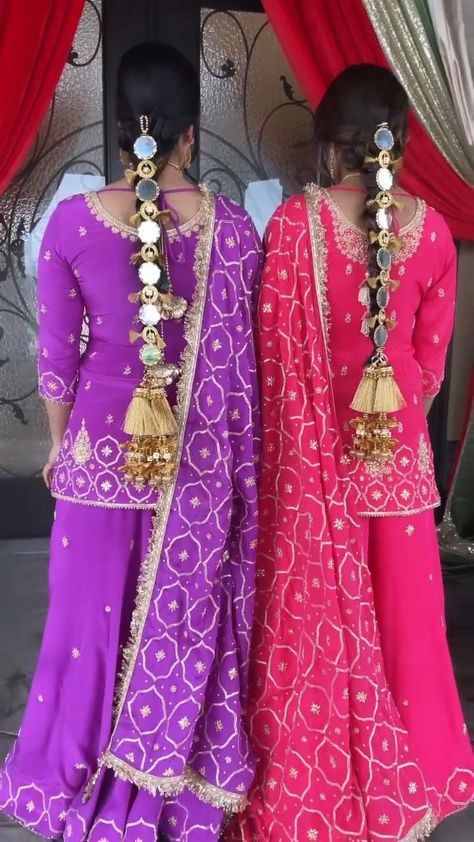 Hairstyle With Suit, Punjabi Hairstyles, Heavy Suits, Punjabi Wedding Suit, Bridal Suits Punjabi, Simple Indian Suits, Punjabi Suits Party Wear, Indian Dress Up, Maharani Designer Boutique