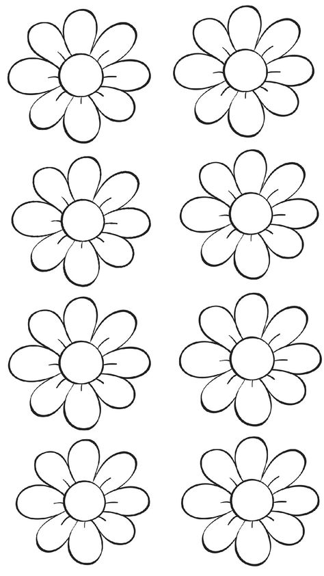 Flower Print Out, Flowers Printable, Printable Flowers, Flower Clipart Printables, 8 Martie, Flower Templates Printable, Paper Flowers Craft, Daycare Crafts, Flower Printable