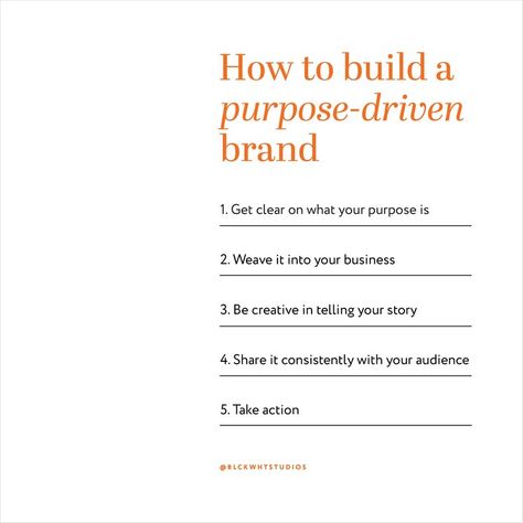 Seo Checklist, Brand Marketing Strategy, Brand Purpose, Branding 101, Purpose Driven, Branding Tips, Create Content, Branding Your Business, Brand Development