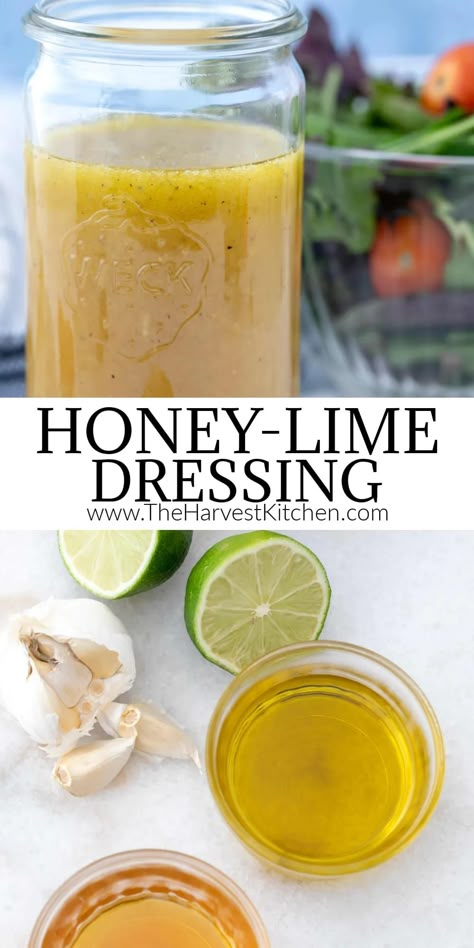 Lime Juice Benefits, Healthy Vinaigrette, Lime Salad Dressing, Honey Lime Vinaigrette, Lime Salad, Great Salad Recipes, Honey Lime Dressing, Healthy Dressing, Salad Dressing Recipes Healthy