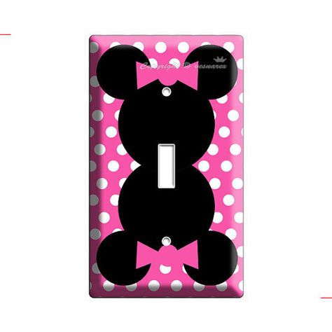 new disney Minnie Mouse pink polka dots light switch cover plate children room girls bedroom room decor decoration on Etsy, $5.99 Minnie Mouse Room Decor, Minnie Mouse Room, Minnie Mouse Bedroom, Minnie Mouse Head, Casa Disney, Disney Bedrooms, Girl Nursery Themes, Minnie Mouse Pink