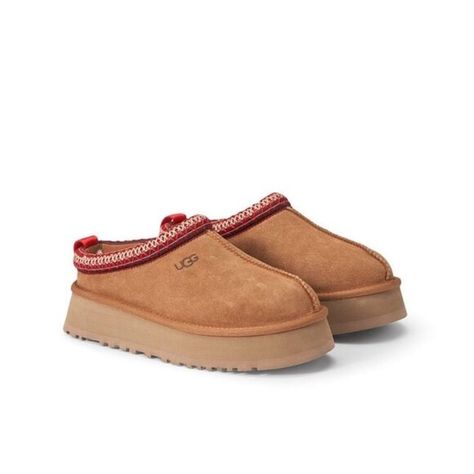 Ugg Women's Tazz Platform Slipper Chestnut Size：6-11 NEW Cute Uggs, Ugg Coquette, Ugg Slides, Ugg Tasman Slippers, Ugg Classic Ultra Mini, Ugg Tasman, Shoes Ugg, Platform Clogs, Moccasins Slippers