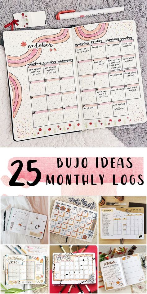 Notebook Monthly Planner, How To Make Monthly Planner, Diy Monthly Planner Ideas, Bulletin Journal Monthly Layout, May Monthly Spread Bullet Journal, Monthly Planner Inspiration, Bujo Spread Ideas For Students, Monthly Planner Ideas Inspiration, Bullet Journal Ideas Monthly Layout