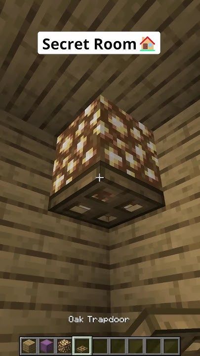 Minecraft Secret Room🤫 #shorts Secret Room Minecraft, Minecraft House Decor Ideas, Minecraft Game Room, Minecraft Room Designs, Minecraft Fireplace, Minecraft Tv, Minecraft Bedding, Minecraft House Decor, Interior Design Minecraft